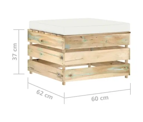 2-Daļīgs Dārza Atpūtas Mēbeļu Komplekts Ar Matračiem, Koks Vidaxl