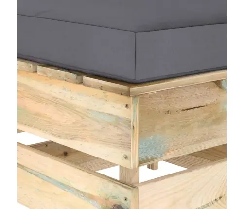 4-Daļīgs Dārza Atpūtas Mēbeļu Komplekts Ar Matračiem, Koks Vidaxl