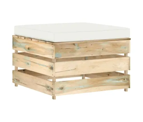 4-Daļīgs Dārza Atpūtas Mēbeļu Komplekts Ar Matračiem, Koks Vidaxl