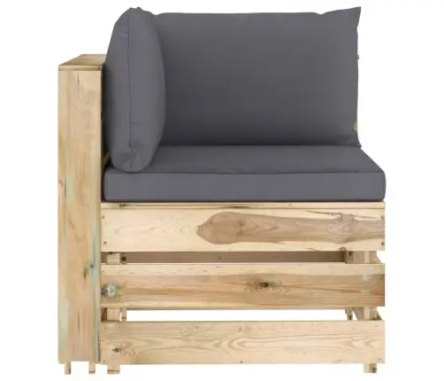 5-Daļīgs Dārza Atpūtas Mēbeļu Komplekts Ar Matračiem, Koks Vidaxl