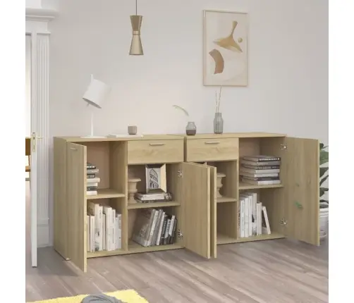 Kumode, Ozolkoka Krāsa, 160X36X75 Cm, Inženierijas Koks Vidaxl