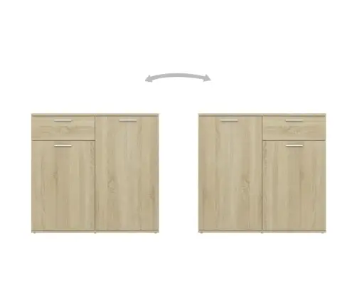 Kumode, Ozolkoka Krāsa, 160X36X75 Cm, Inženierijas Koks Vidaxl