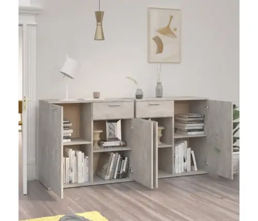 Puhvetkapp, Betoonhall, 160 X 36 X 75 cm Tehispuit