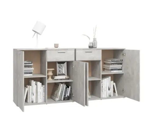 Puhvetkapp, Betoonhall, 160 X 36 X 75 cm Tehispuit