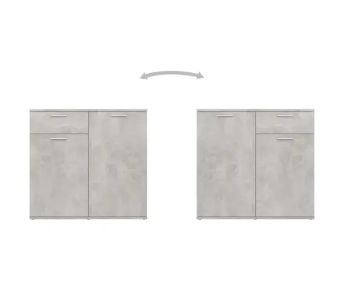 Puhvetkapp, Betoonhall, 160 X 36 X 75 cm Tehispuit