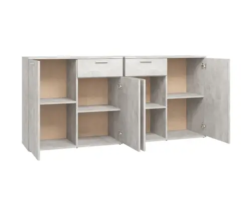 Puhvetkapp, Betoonhall, 160 X 36 X 75 cm Tehispuit