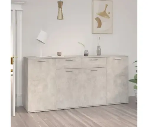 Puhvetkapp, Betoonhall, 160 X 36 X 75 cm Tehispuit