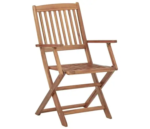 Kokkupandavad Aiatoolid, 6 Tk, Patjadega, Akaatsiapuit