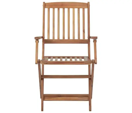 Saliekami Dārza Krēsli Ar Matračiem, 6 Gab., Akācijas Masīvkoks Vidaxl