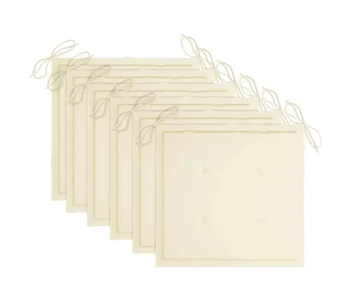 Saliekami Dārza Krēsli Ar Matračiem, 6 Gab., Akācijas Masīvkoks Vidaxl