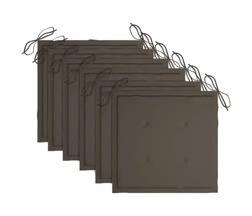 Saliekami Dārza Krēsli Ar Matračiem, 6 Gab., Akācijas Masīvkoks Vidaxl