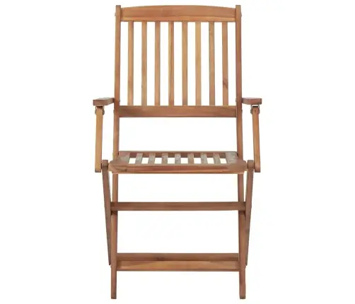 Saliekami Dārza Krēsli Ar Matračiem, 6 Gab., Akācijas Masīvkoks Vidaxl