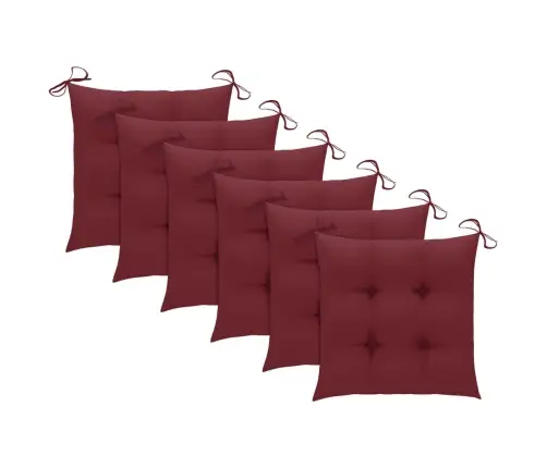 Kokkupandavad Aiatoolid, 6 Tk, Patjadega, Akaatsiapuit