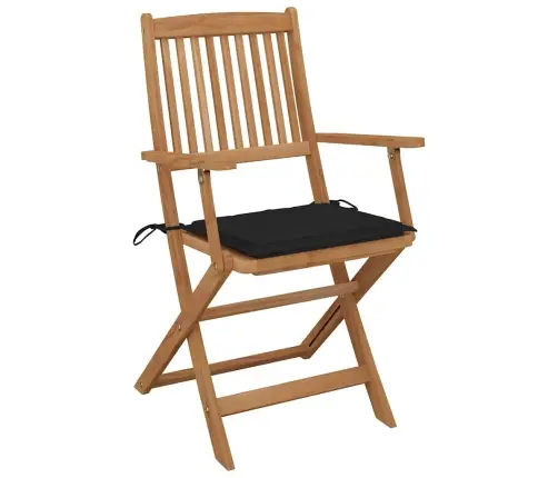 Kokkupandavad Aiatoolid 8 Tk, Patjadega, Akaatsiapuit