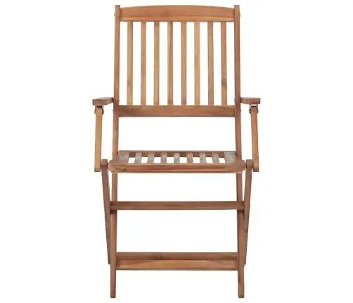 Saliekami Dārza Krēsli Ar Matračiem, 8 Gab., Akācijas Masīvkoks Vidaxl