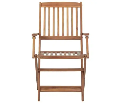 Saliekami Dārza Krēsli Ar Matračiem, 8 Gab., Akācijas Masīvkoks Vidaxl