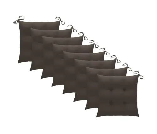 Saliekami Dārza Krēsli Ar Matračiem, 8 Gab., Akācijas Masīvkoks Vidaxl