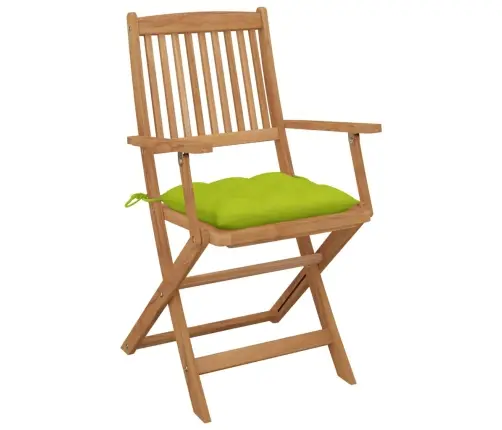Saliekami Dārza Krēsli Ar Matračiem, 8 Gab., Akācijas Masīvkoks Vidaxl