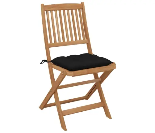 Kokkupandavad Aiatoolid, 6 Tk, Patjadega, Akaatsiapuit Kokkupandavad Aiatoolid, 6 Tk, Patjadega, Akaatsiapuit