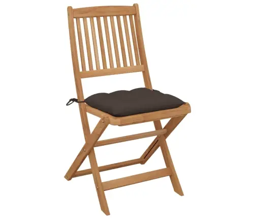 Saliekami Dārza Krēsli Ar Spilveniem, 8 Gb., Akācijas Masīvkoks Vidaxl