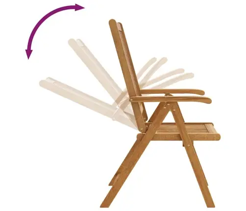 Saliekami Dārza Krēsli, 8 Gab., Akācijas Masīvkoks Vidaxl