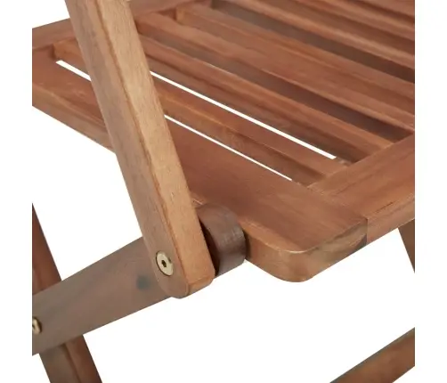 Saliekami Āra Krēsli Ar Matračiem, 8 Gab., Akācijas Masīvkoks Vidaxl