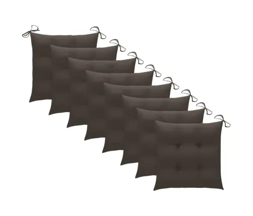 Saliekami Āra Krēsli Ar Matračiem, 8 Gab., Akācijas Masīvkoks Vidaxl