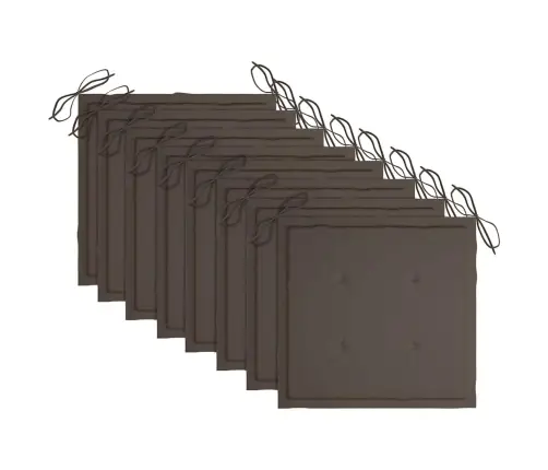 Saliekami Āra Krēsli Ar Matračiem, 8 Gab., Akācijas Masīvkoks Vidaxl