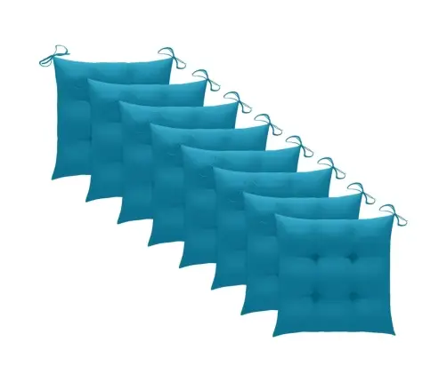 Saliekami Āra Krēsli Ar Matračiem, 8 Gab., Akācijas Masīvkoks Vidaxl