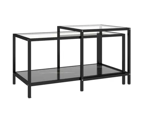 Arbatos Staliukai, 2Vnt., Juodos Spalvos, Grūdintas Stiklas