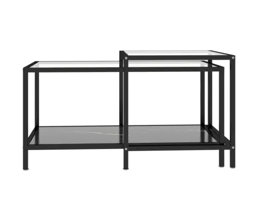 Arbatos Staliukai, 2Vnt., Juodos Spalvos, Grūdintas Stiklas