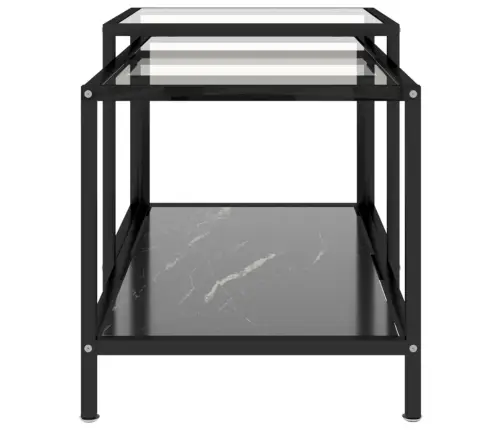 Arbatos Staliukai, 2Vnt., Juodos Spalvos, Grūdintas Stiklas