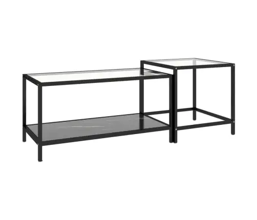 Arbatos Staliukai, 2Vnt., Juodos Spalvos, Grūdintas Stiklas