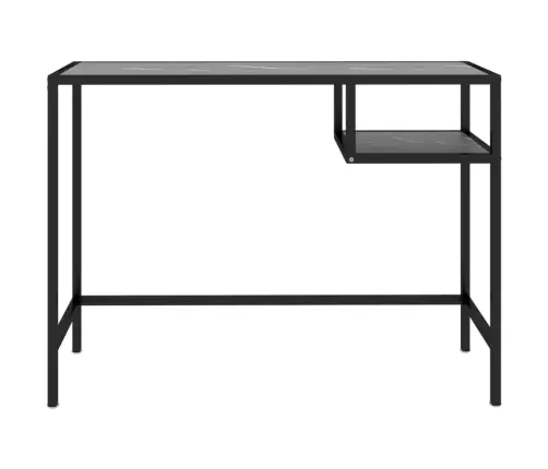 Datorgalds, Melns Marmora Raksts, 100X36X74 Cm, Rūdīts Stikls Vidaxl
