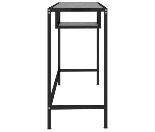 Datorgalds, Melns Marmora Raksts, 100X36X74 Cm, Rūdīts Stikls Vidaxl