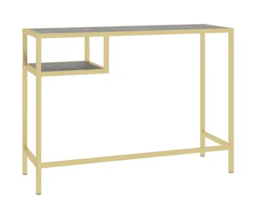Datorgalds, Melns Marmora Raksts, 100X36X74 Cm, Rūdīts Stikls Vidaxl