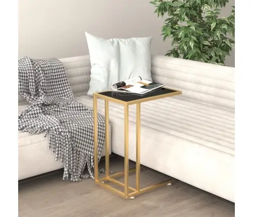 Datorgaldiņš, 50X35X65 Cm, Melns Rūdīts Stikls Vidaxl