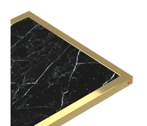 Arvuti Lisalaud, Must Marmor, 50X35X65 cm Karastatud Klaas