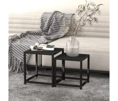 Teelaud 2 Tk, Mdf, Must