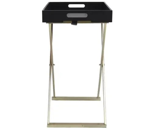 Galdiņš, Salokāms, Zelta Un Melna Krāsa, 48X34X61 Cm, Mdf Vidaxl