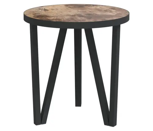 Tējas Galdiņš, Melns Ar Dzeltenu, Ø35 Cm, Mdf Vidaxl