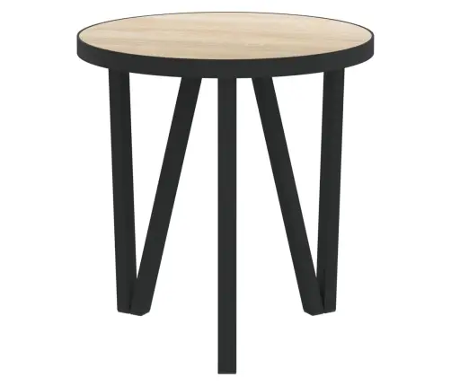 Tējas Galdiņš, Ozolkoka Krāsa, Ø35 Cm, Mdf Vidaxl