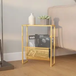 Žurnālu Turētājs, Zelta Krāsa, 35X15X45 Cm, Tērauds Vidaxl