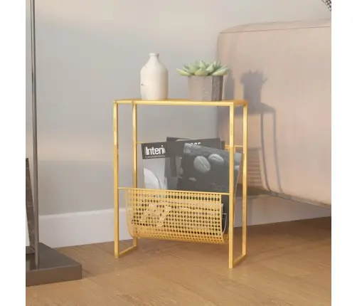 Žurnālu Turētājs, Zelta Krāsa, 35X15X45 Cm, Tērauds Vidaxl