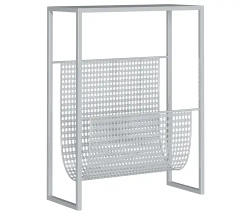 Žurnālu Turētājs, Sudraba Krāsa, 35X15X45 Cm, Tērauds Vidaxl