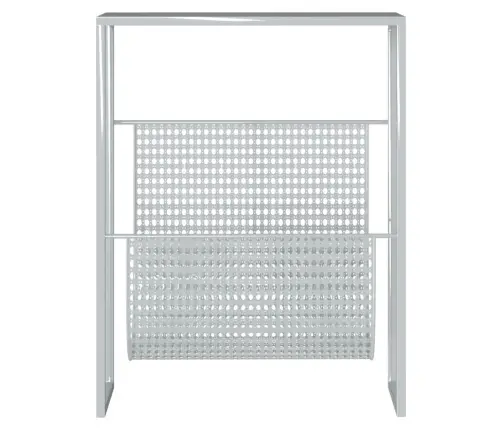 Žurnālu Turētājs, Sudraba Krāsa, 35X15X45 Cm, Tērauds Vidaxl