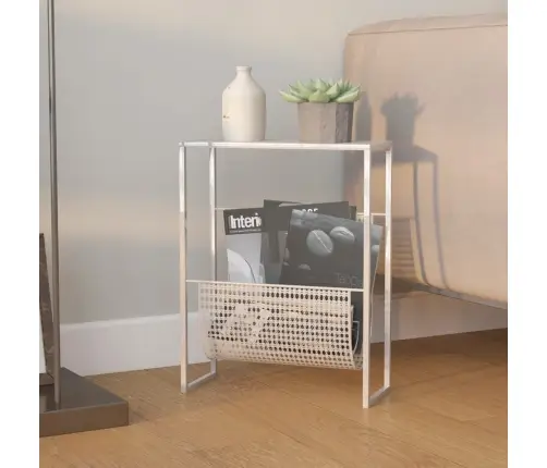 Žurnālu Turētājs, Sudraba Krāsa, 35X15X45 Cm, Tērauds Vidaxl