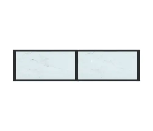 Konsoollaud, Valge Marmor, 140 X 35 X 75,5 cm Karastatud Klaas