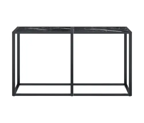Konsoollaud, Must Marmor, 140 X 35 X 75,5 cm Karastatud Klaas