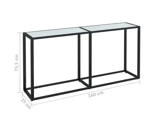 Konsoles Galdiņš, Marmora Raksts, 160X35X75,5 Cm, Rūdīts Stikls Vidaxl Konsoles Galdiņš, Marmora Raksts, 160X35X75,5 Cm, Rūdīts Stikls Vidaxl